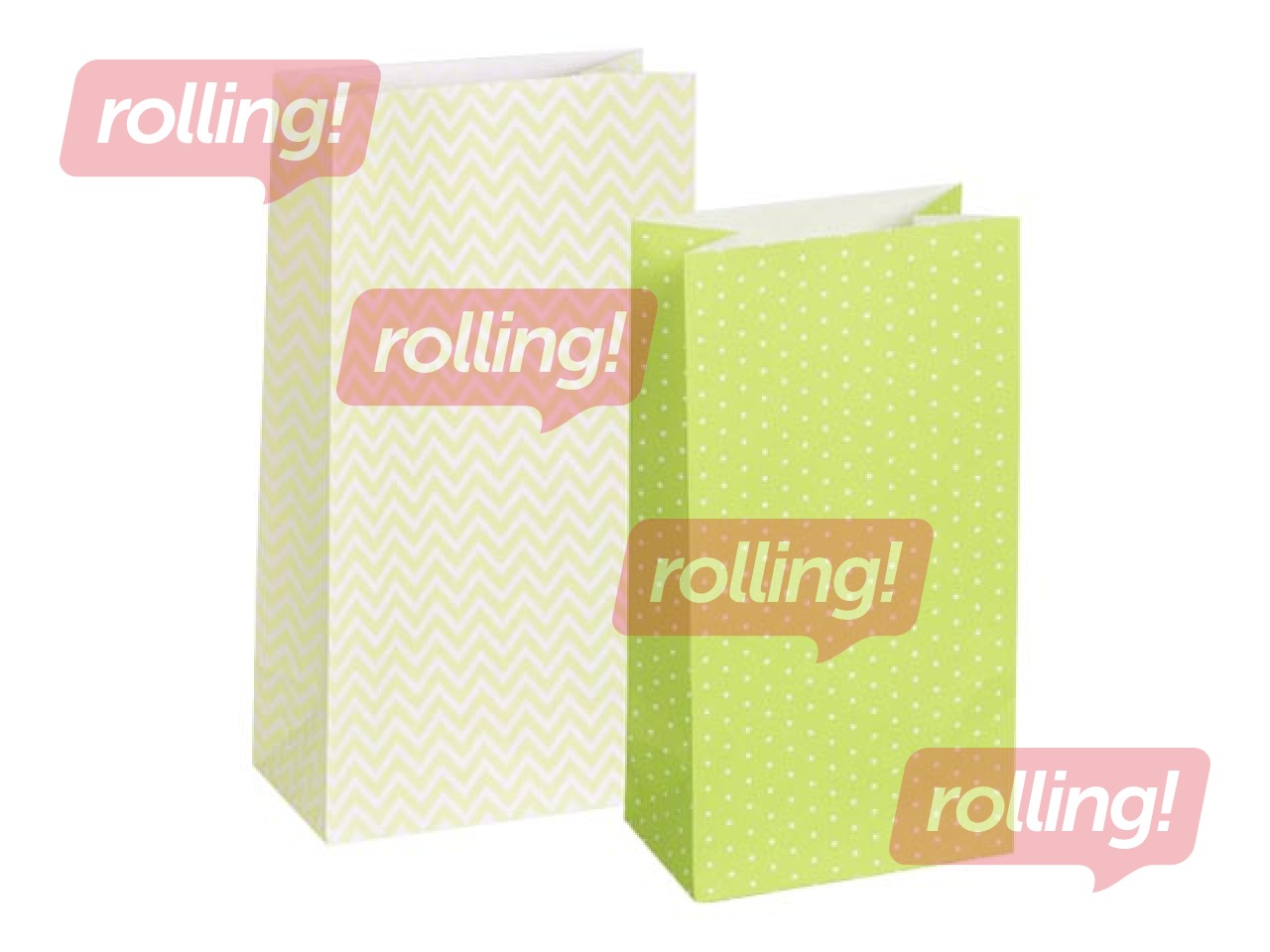 Maisiņi papīra,12 gab, 2 veida zaļas krāsas motīvi