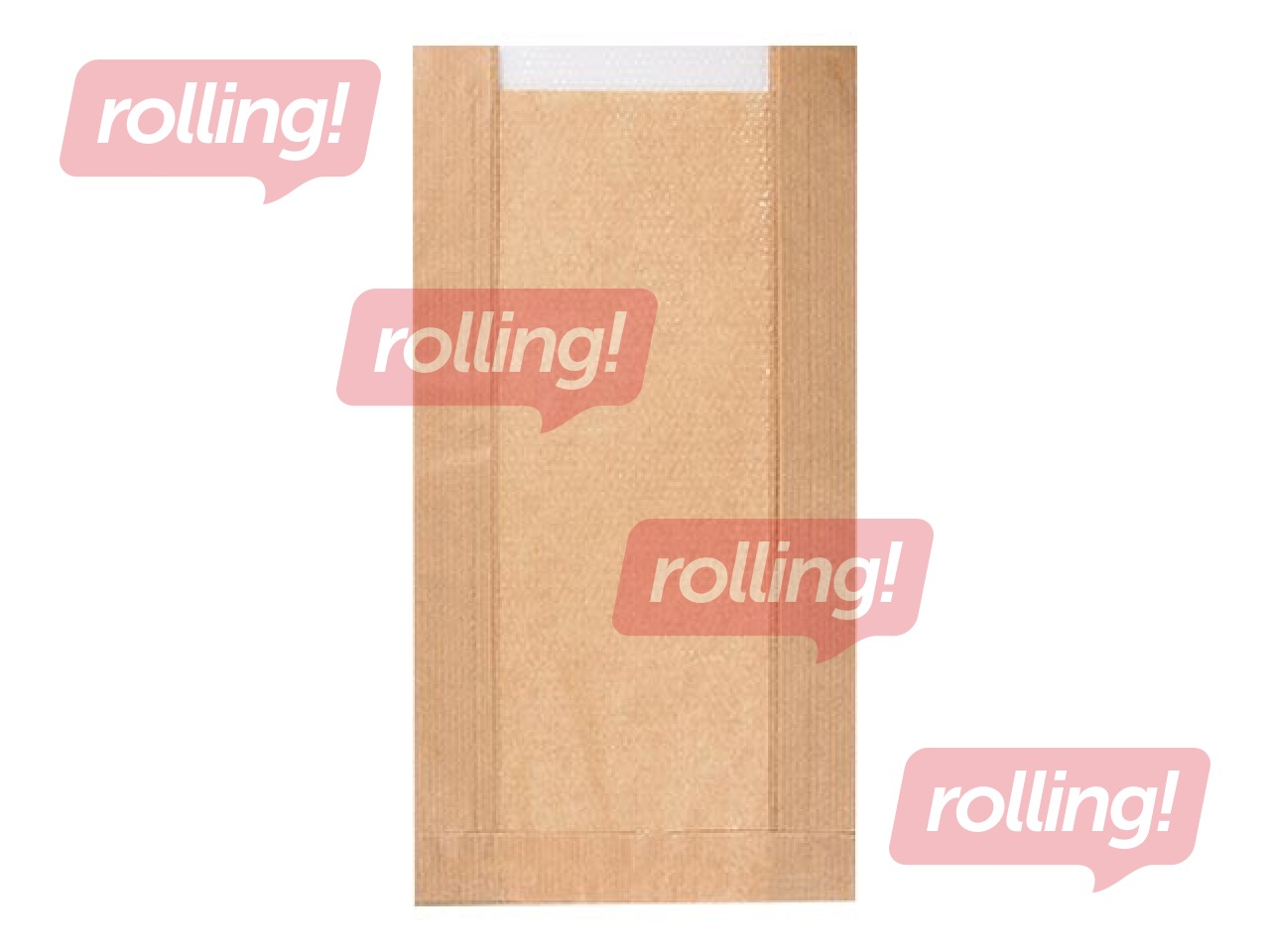 Paper bags with a window, brown, 150x60x290mm, 100 pcs.