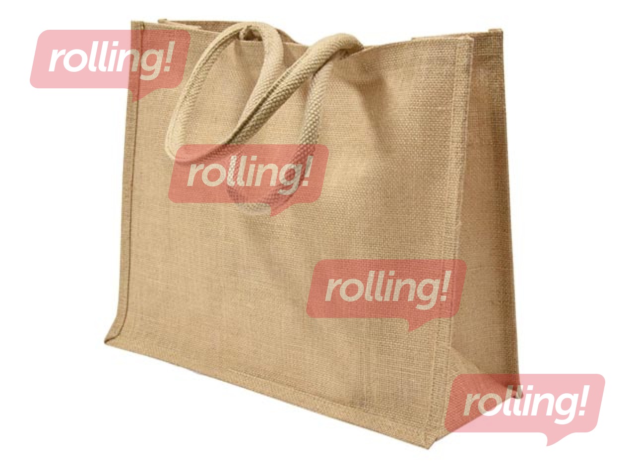 Bag with handles, jute fabric, 330x150x400mm