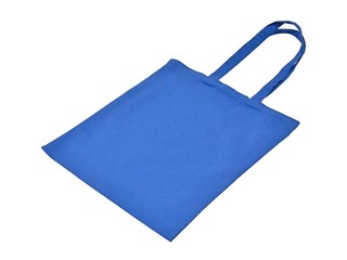 Maisiņš ar rokturiem, zils audums, 370x420mm