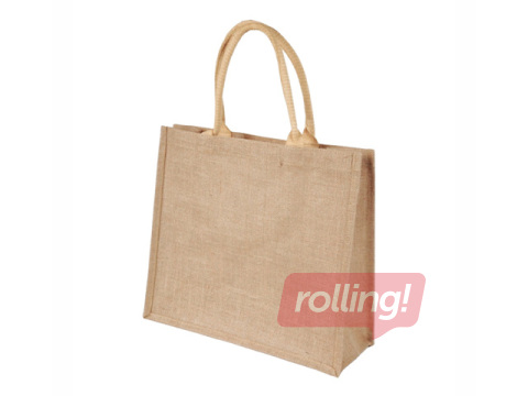 Сумка с ручками, джутовая ткань, коричневая, 390x150x350мм