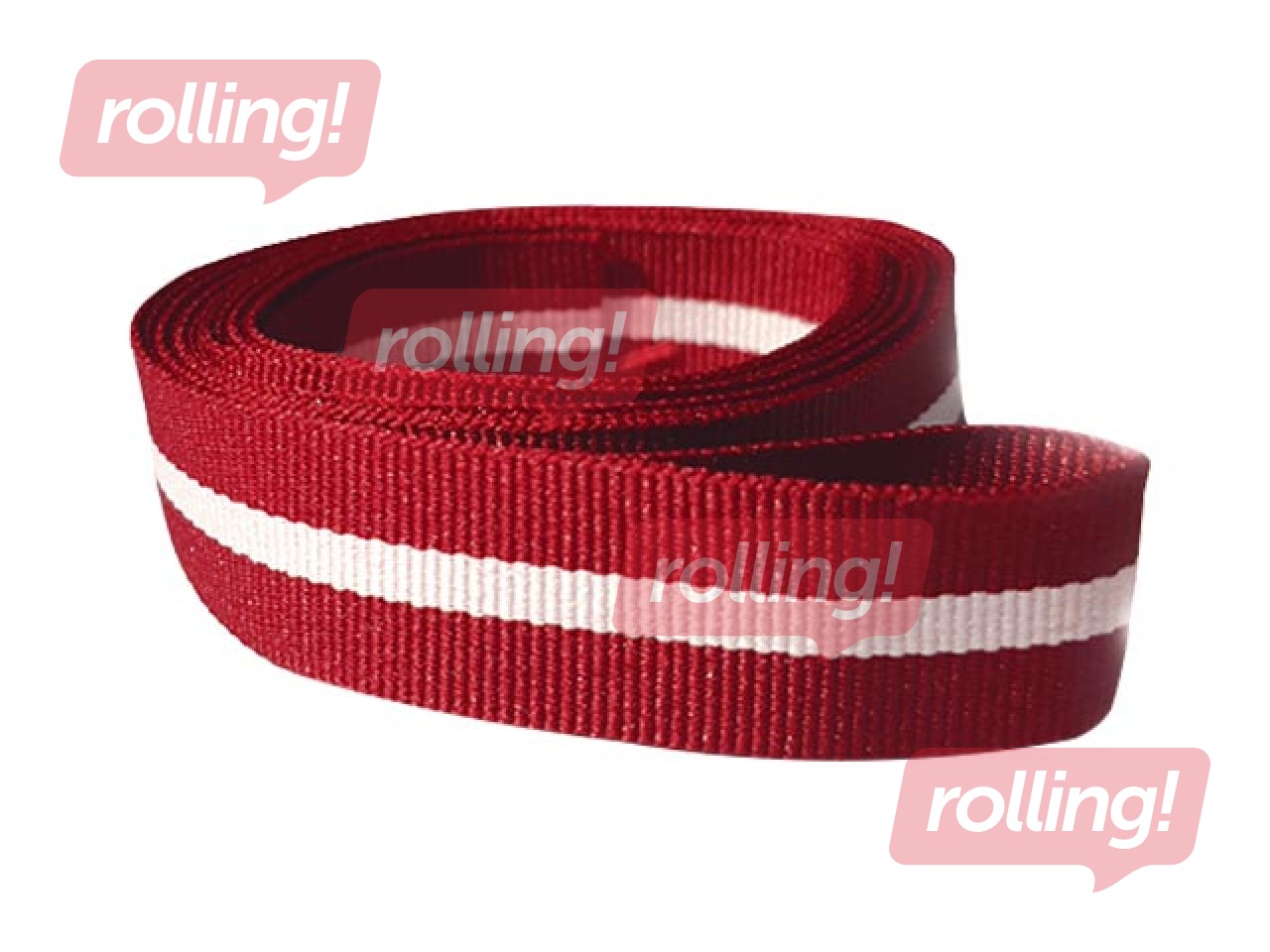 Latvian flag ribbon, 1.5cm, 1m