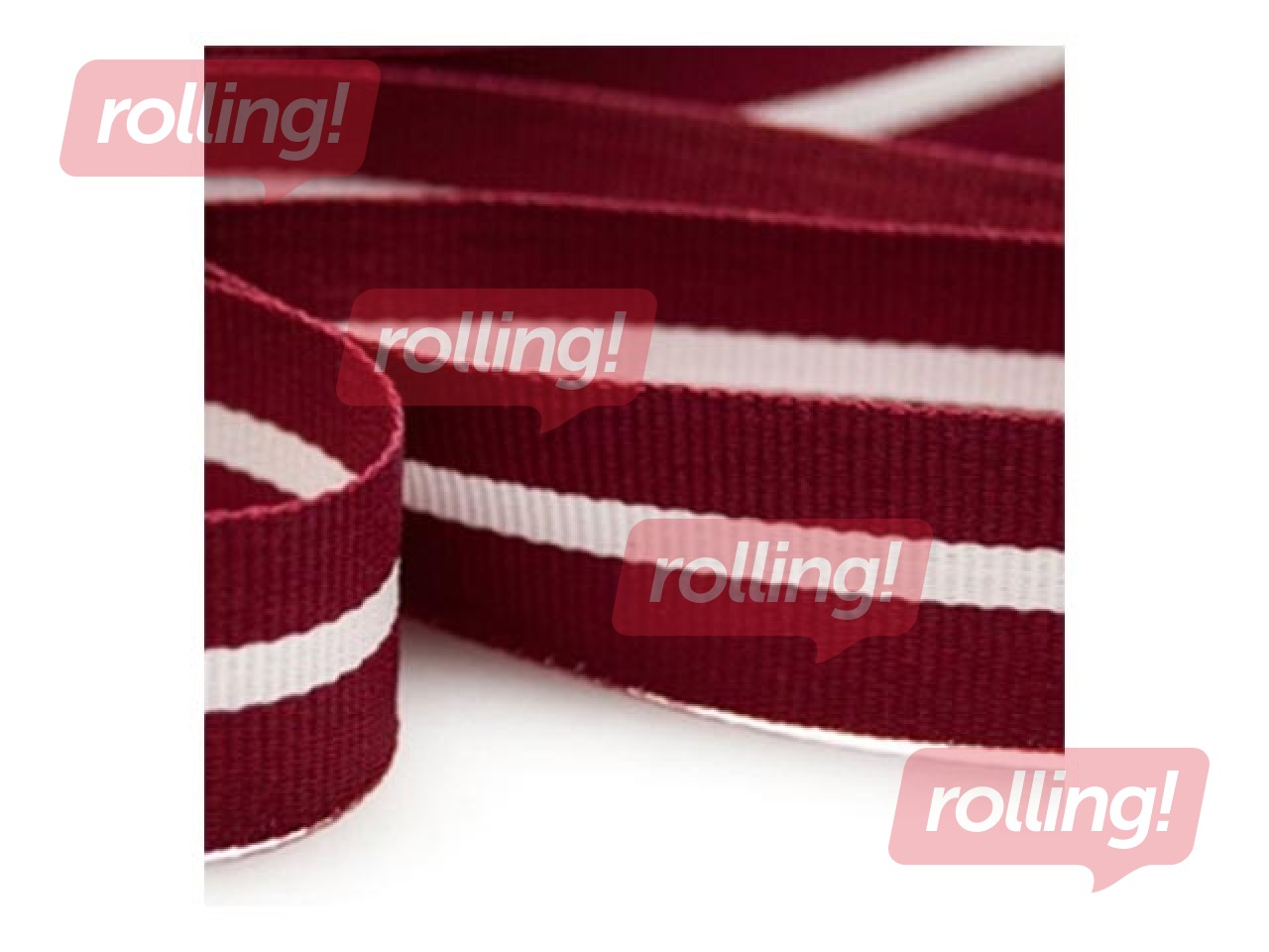 Latvian flag ribbon, 1.5cm, 1m