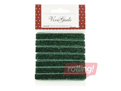 Decorative ribbon 10 mm, 5 m, green