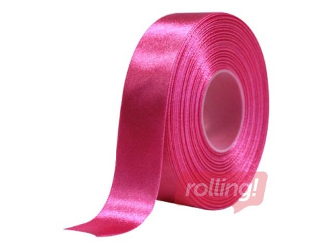 Dāvanu saiņošanas lente 25 mm/ 25 m, atlasa satīna, Pink