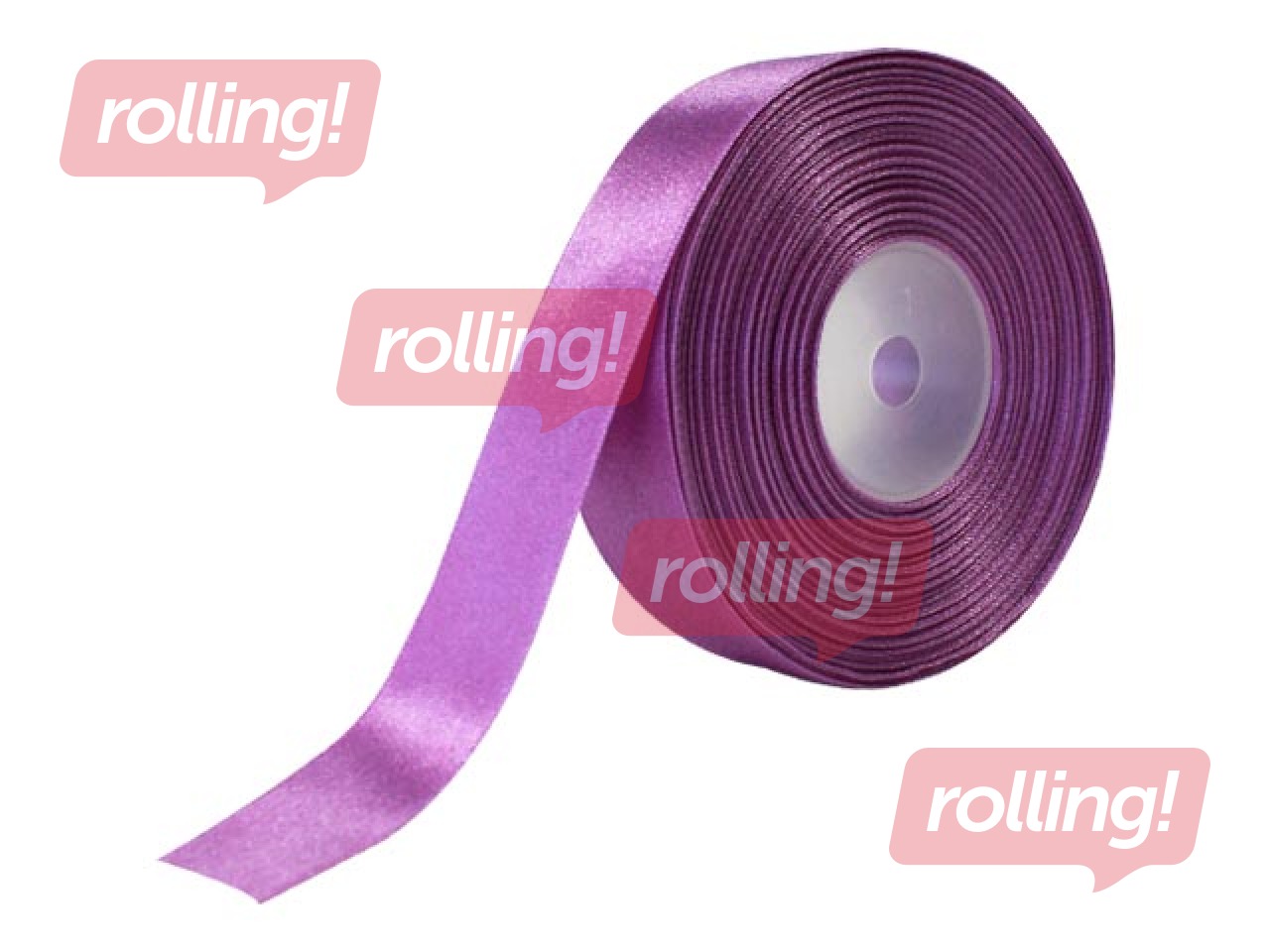 Dāvanu saiņošanas lente 25 mm/ 25 m, vienpusēja atlasa, violeta