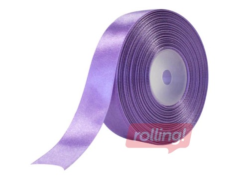 Лента для упаковки подарков 25 мм/ 25 м, сатиновая, светло-фиолетовая