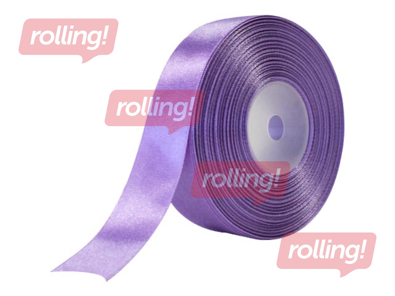 Лента для упаковки подарков 25 мм/ 25 м, сатиновая, светло-фиолетовая