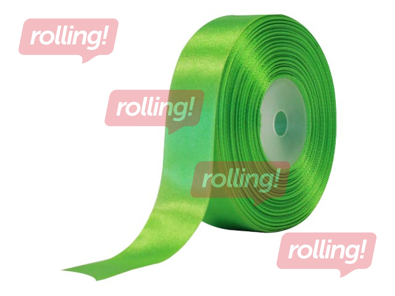 Gift ribbon 25 mm/ 25 m, satin, light green