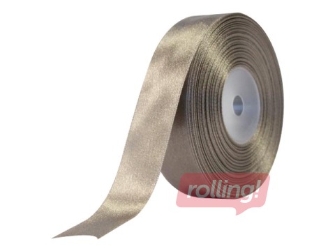 Dāvanu saiņošanas lente 25 mm/ 25 m, satīna, tumši bēša