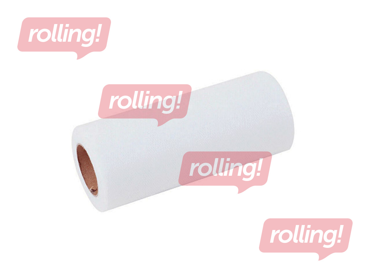 Gift wrapping tulle in rolls, white, 15cm x 9m
