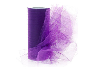 Gift wrapping tulle in rolls, purple, 15cm x 9m