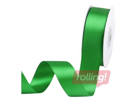 Gift ribbon 25 mm/ 25 m, satin, Summergreen