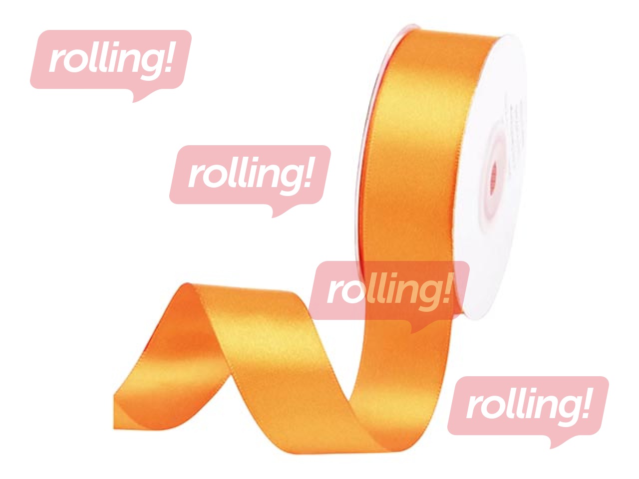 Gift ribbon 25 mm/ 25 m, satin, Egg Yellow