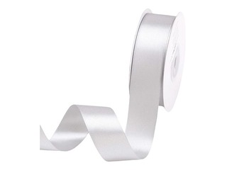 Gift ribbon 25 mm/ 25 m, satin, Lightgrey