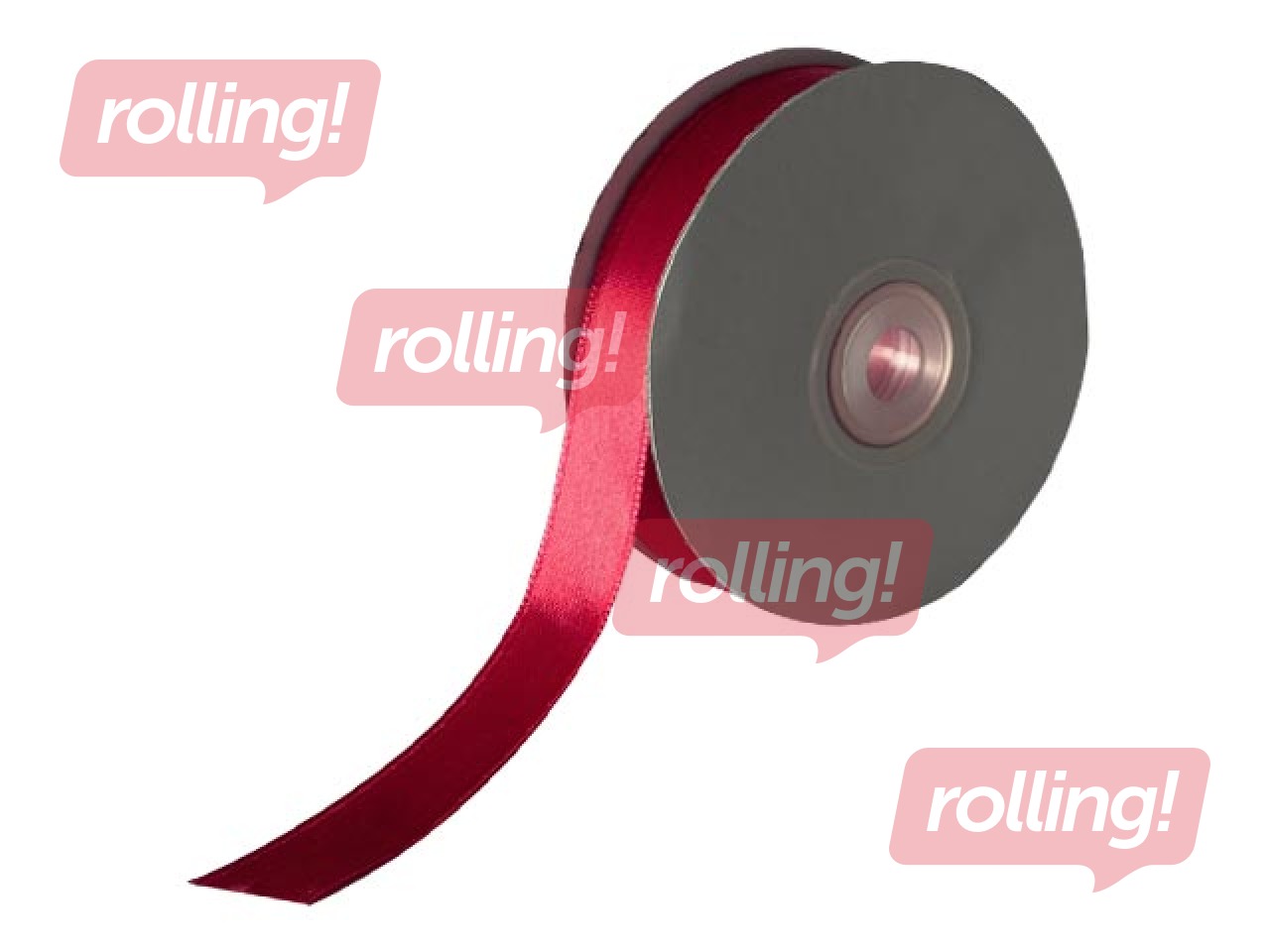 Gift ribbon 12 mm/ 25 m, satin, LightBurgundry