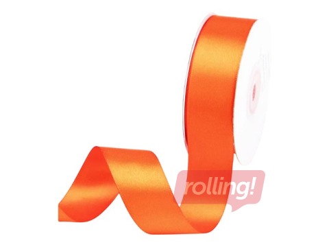 Gift ribbon 25 mm/ 25 m, satin, bright Orange