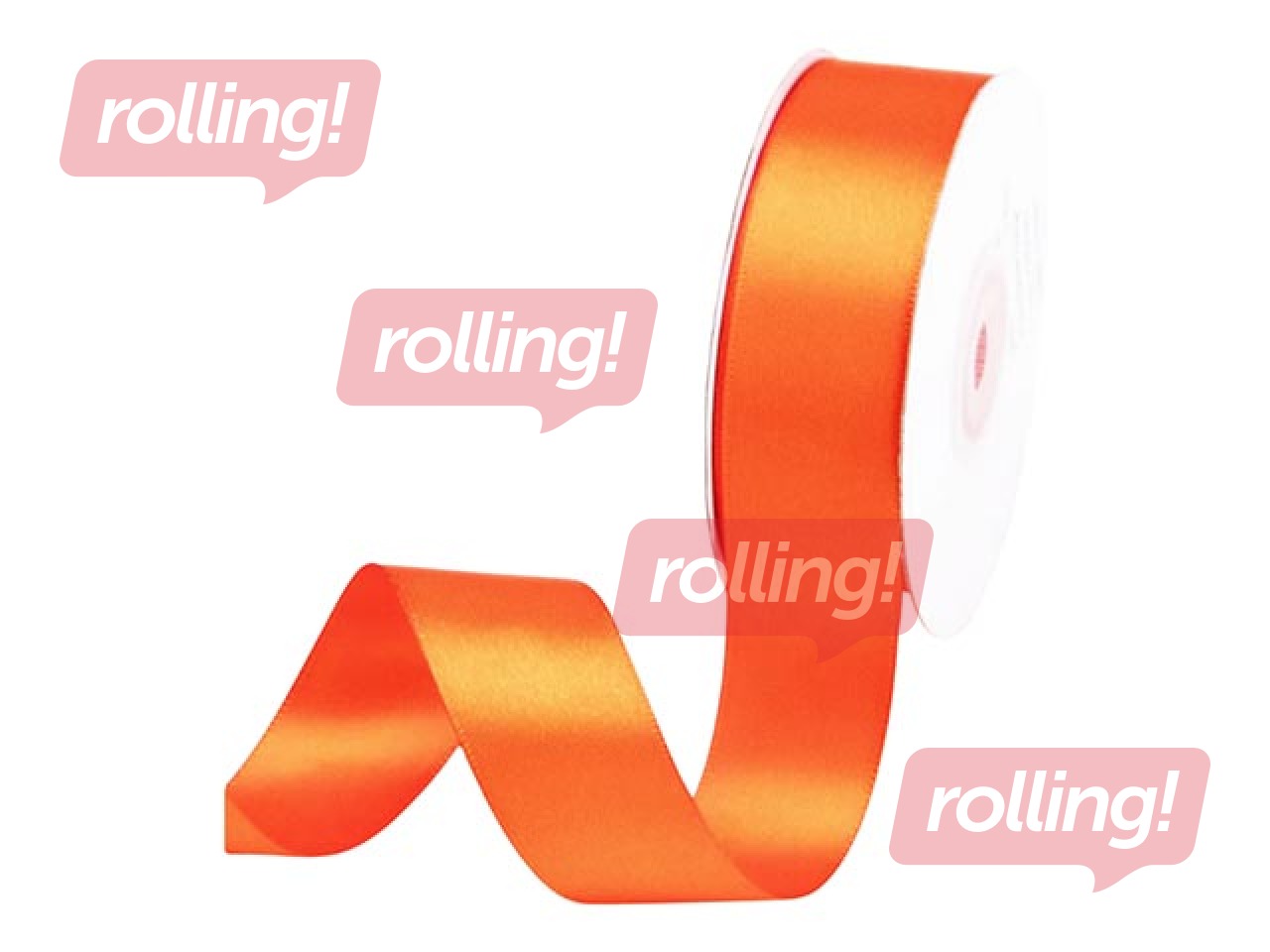 Gift ribbon 25 mm/ 25 m, satin, bright Orange