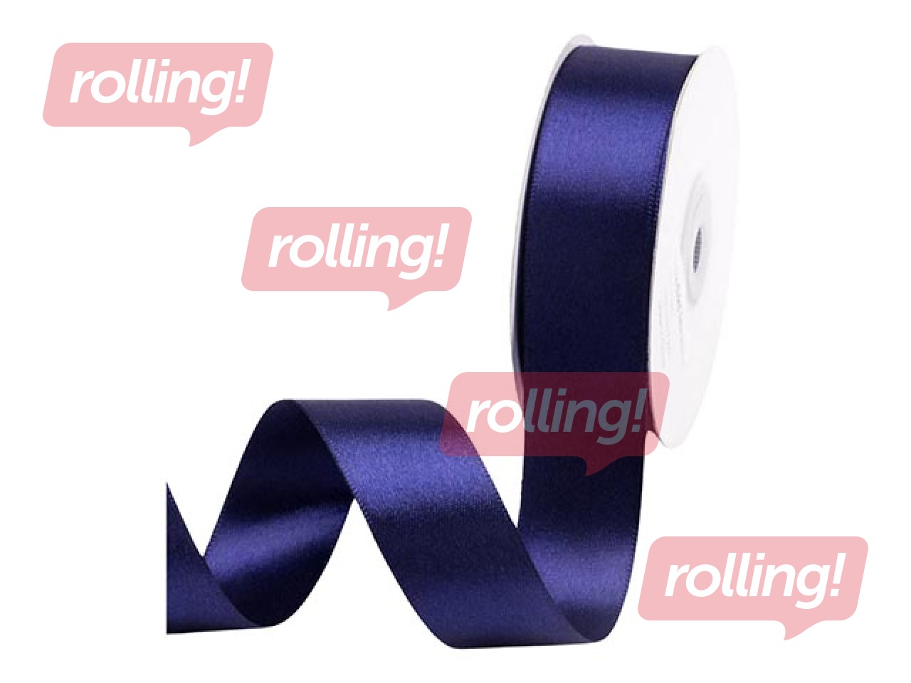 Gift ribbon 25 mm/ 25 m, satin, DeepBlue