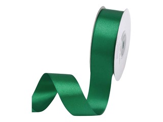 Gift ribbon 25 mm/ 25 m, satin, Needlegreen