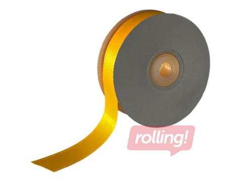 Gift ribbon 12 mm/ 25 m, satin, Egg Yellow