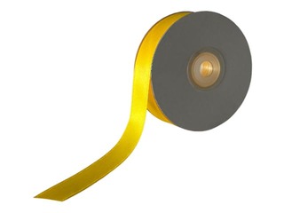 Лента для упаковки подарков 12 мм/ 25 м, сатиновая, желтый
