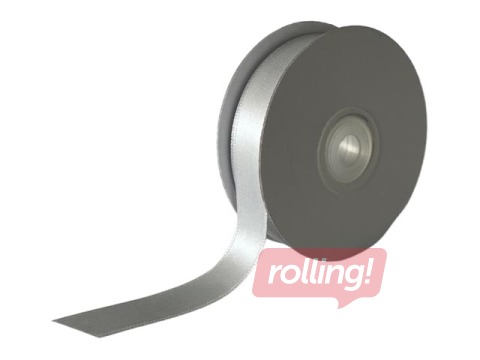 Dāvanu saiņošanas lente 12 mm/ 25 m, satīna, Lightgray