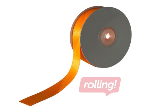 Gift ribbon 12 mm/ 25 m, satin, Orange