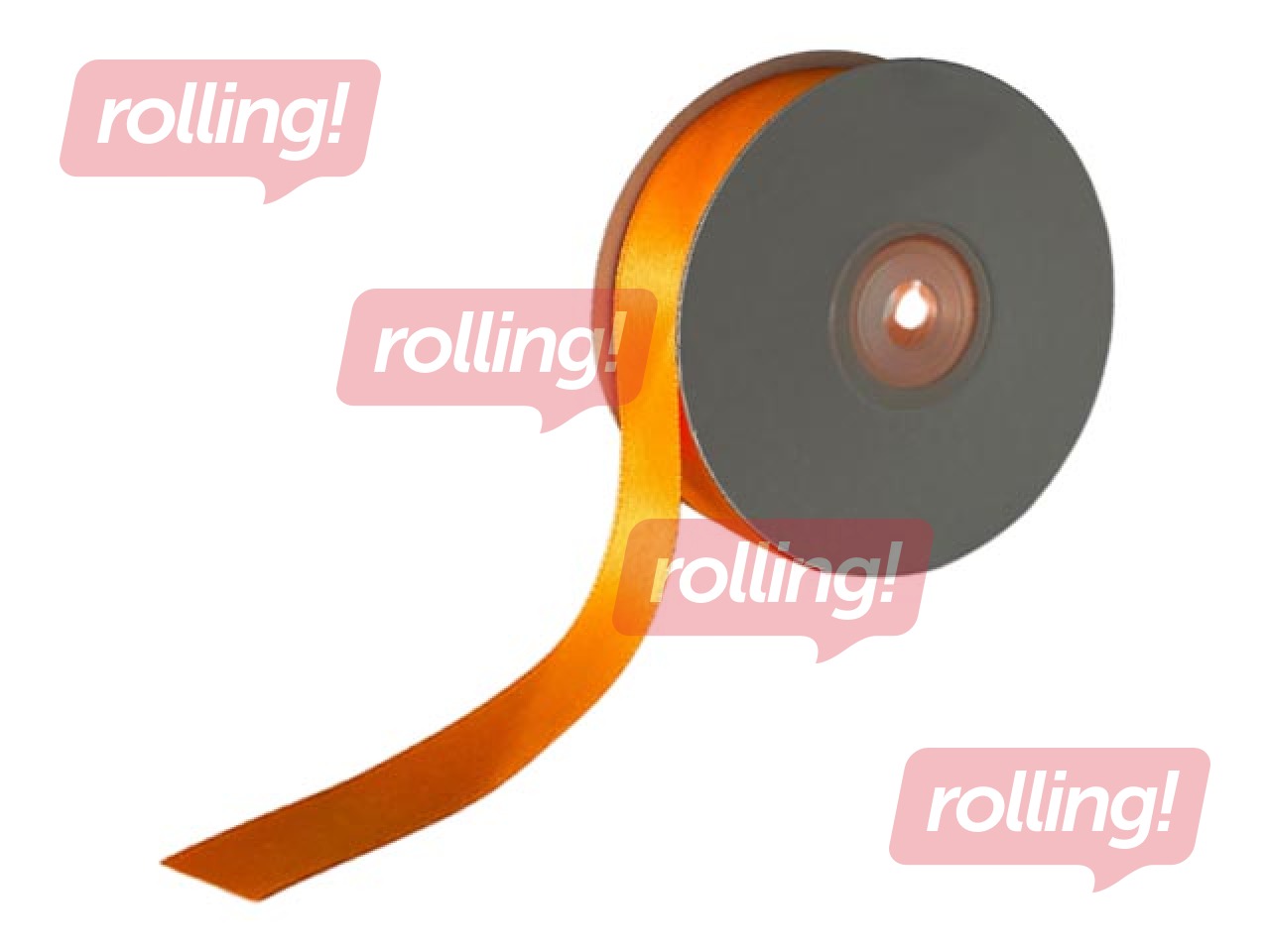 Gift ribbon 12 mm/ 25 m, satin, Orange