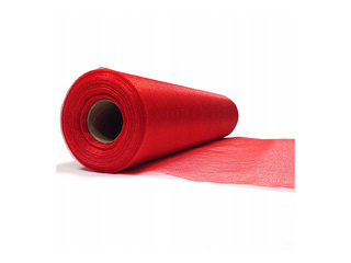 Gift wrapping tulle in rolls, red, 15cm x 9m
