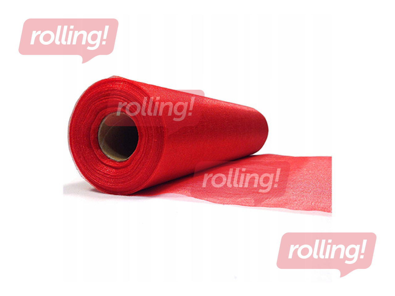 Gift wrapping tulle in rolls, red, 15cm x 9m