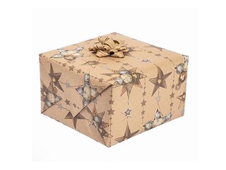 Wrapping gift KRAFT paper with Christmas pattern 70x100cm