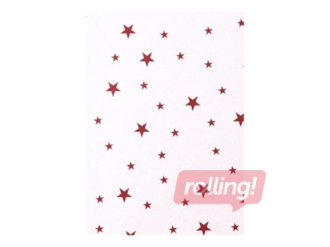Dāvanu kraftpapīrs rullī ''Zvaigznes'', balts, 100x500cm
