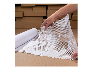 Honeycomb packaging paper, white, 50cm x 5m, 80g/m²