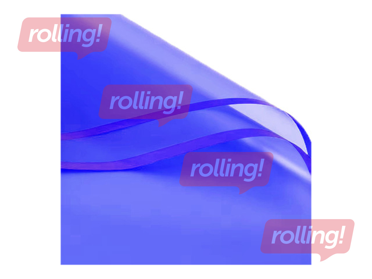 Polypropylene film, transparent blue, 58x58cm, 20 sheets