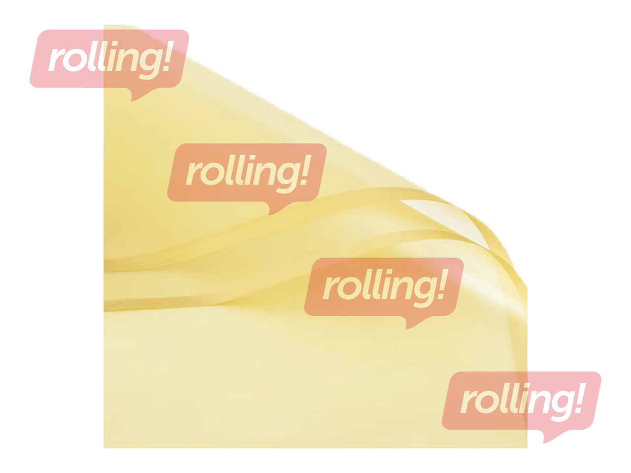 Polypropylene film, transparent yellow, 58x58cm, 20 sheets