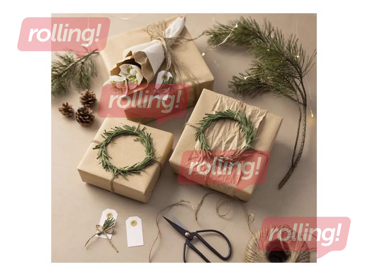 Бумага упаковочная, коричневая, 70x300cm