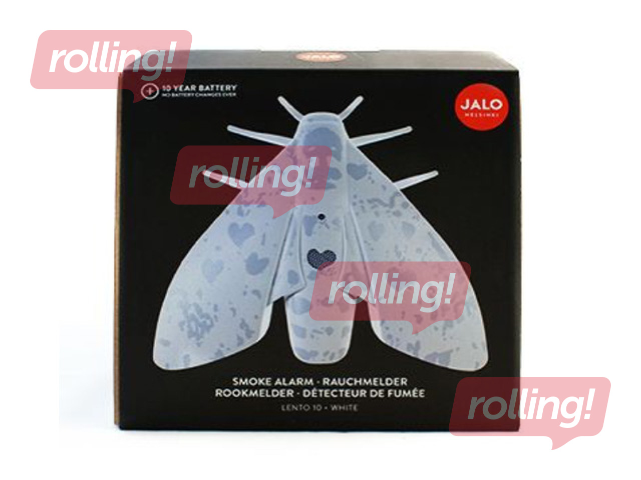 Lokālais dūmu detektors Lento 10 ar iebūvētu litija bateriju, balts