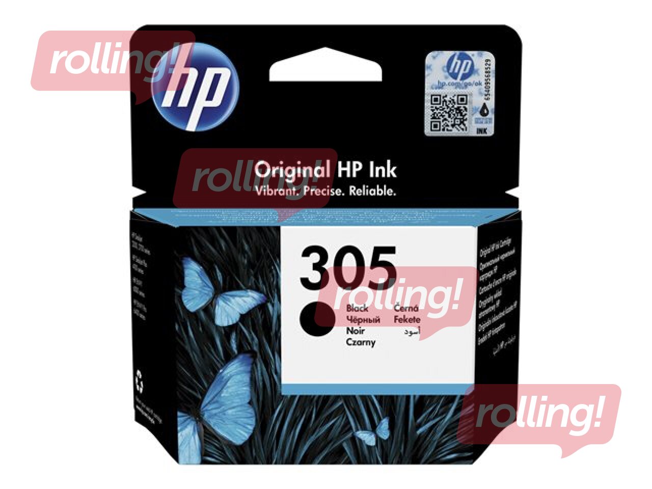 Tintes kasete HP 305, melna (120 lpp)