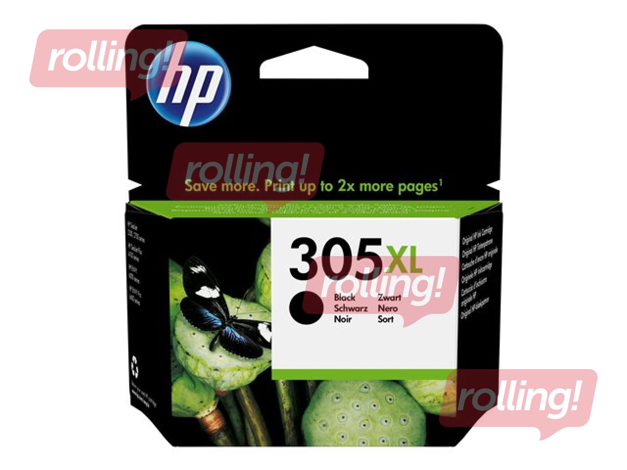 Tintes kasete HP 305XL, melna (240 lpp)