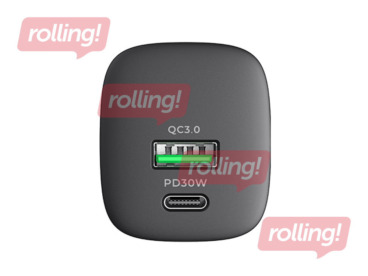 Зарядное устройство Havit UC30 USB + Type-C, 30 Вт, черное