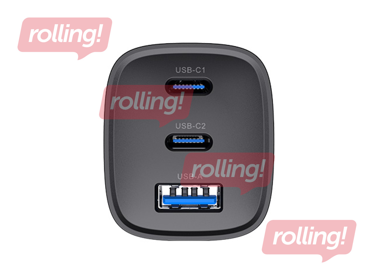 Зарядное устройство Havit UC20 USB + 2x Type-C, 67 Вт, черное