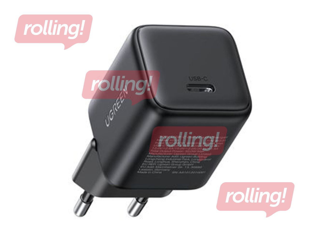 Lādētājs Ugreen GaN 30W USB-C QC4+ PD3.0, melns