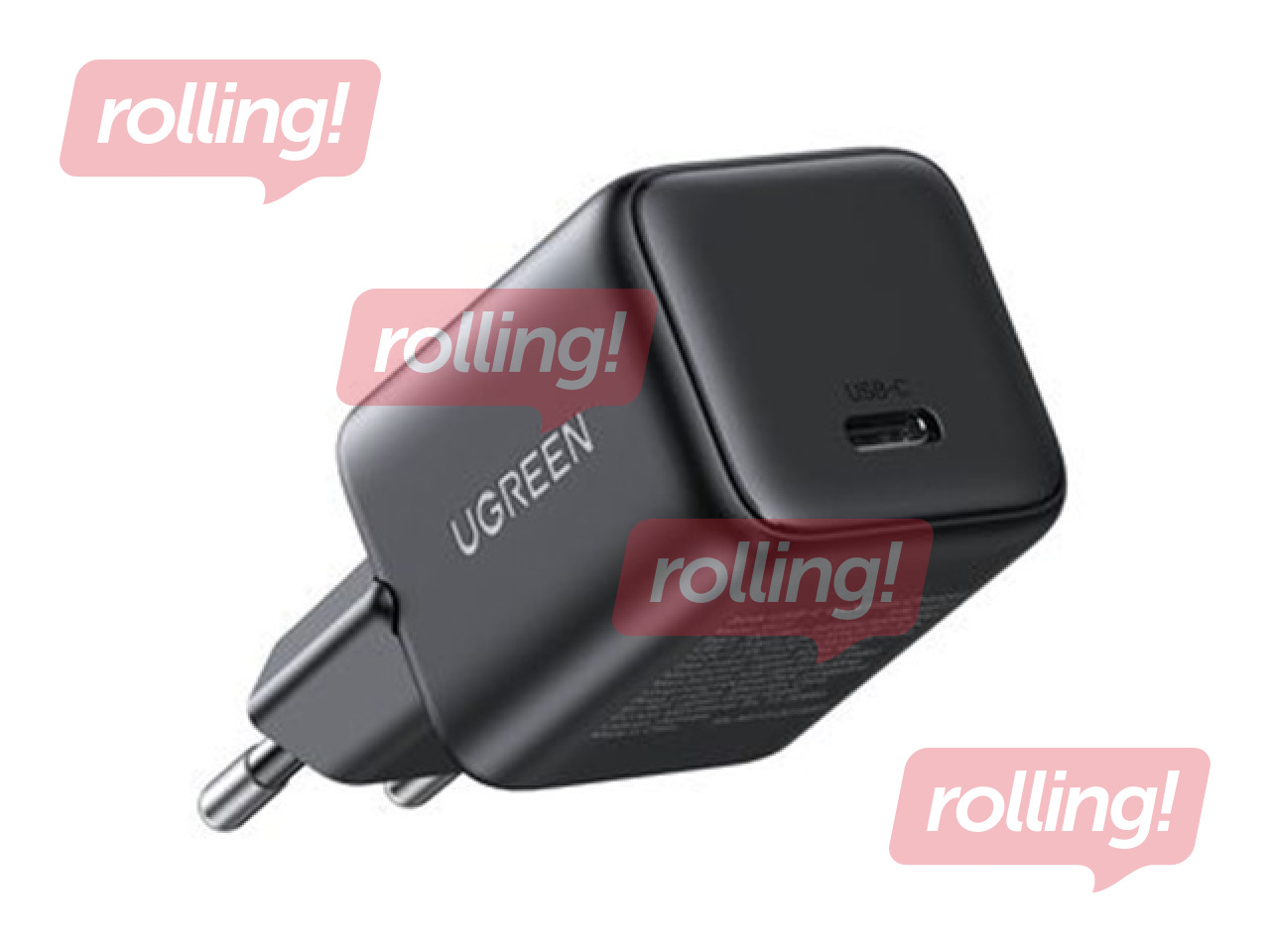 Lādētājs Ugreen GaN 30W USB-C QC4+ PD3.0, melns