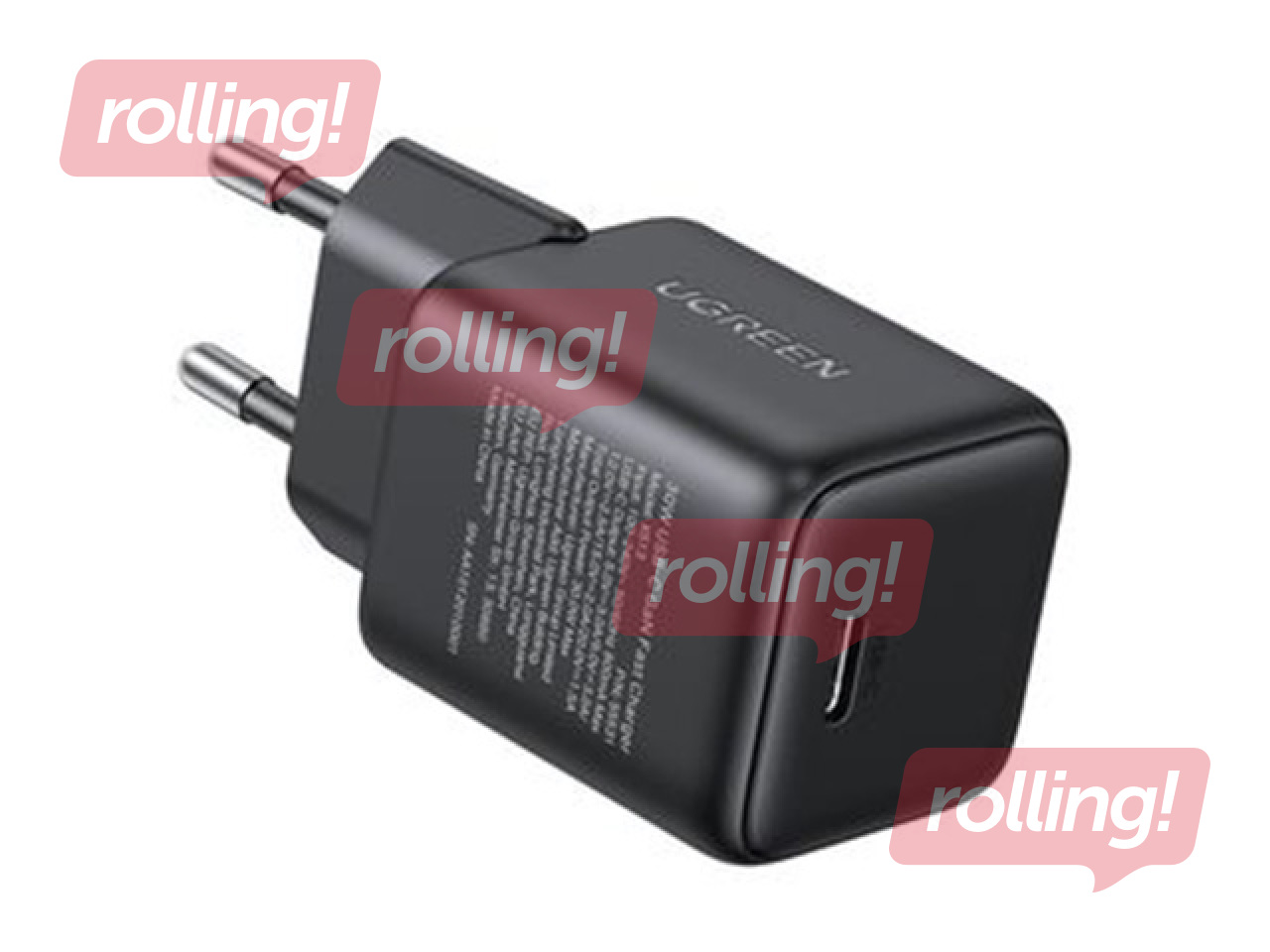 Lādētājs Ugreen GaN 30W USB-C QC4+ PD3.0, melns