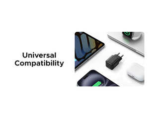 Lādētājs Ugreen GaN 30W USB-C QC4+ PD3.0, melns