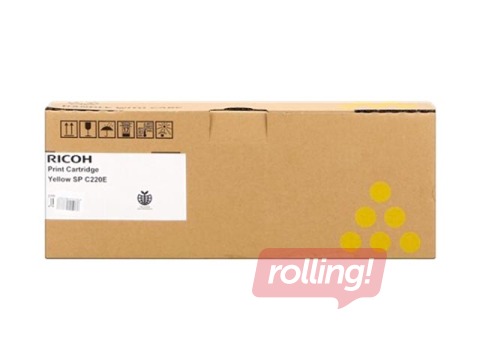 Tonera kasete Ricoh Aficio SPC 220, dzeltena, (2000 lpp.)