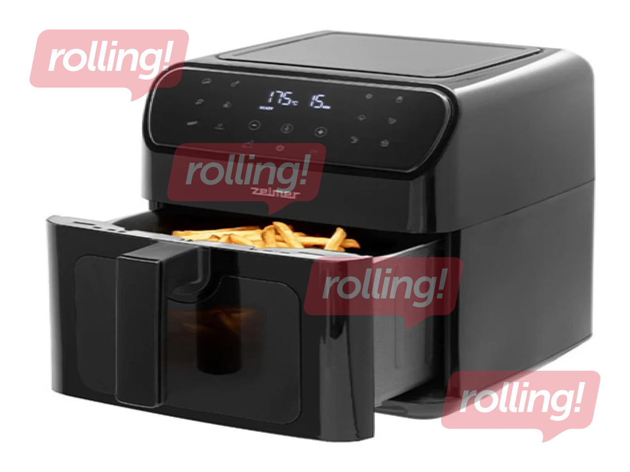 Karstā gaisa friteris Zelmer ZAF6500, 6.5l,  melns