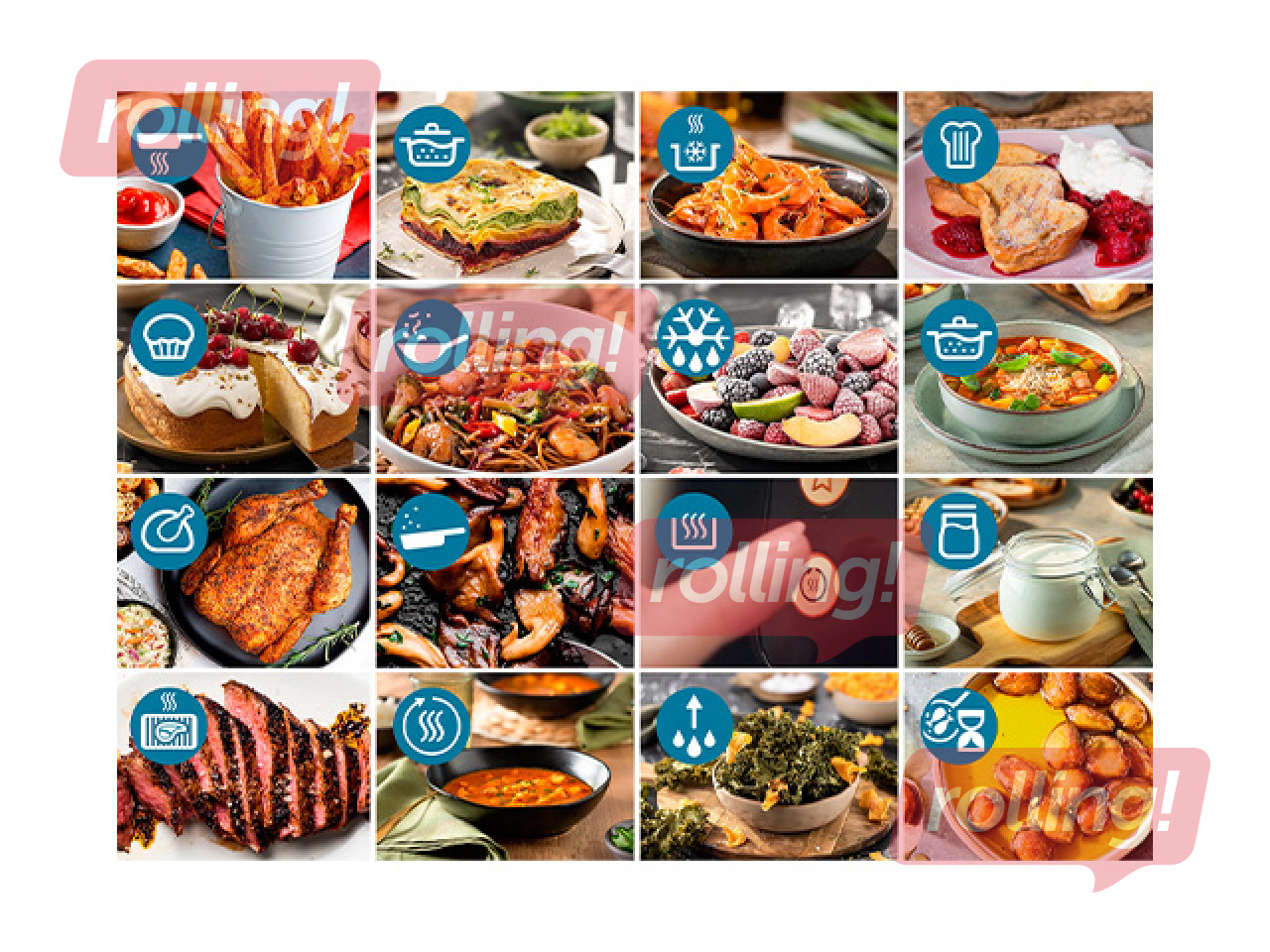 Karstā gaisa friteris Philips 1400W, 4.2l, melns