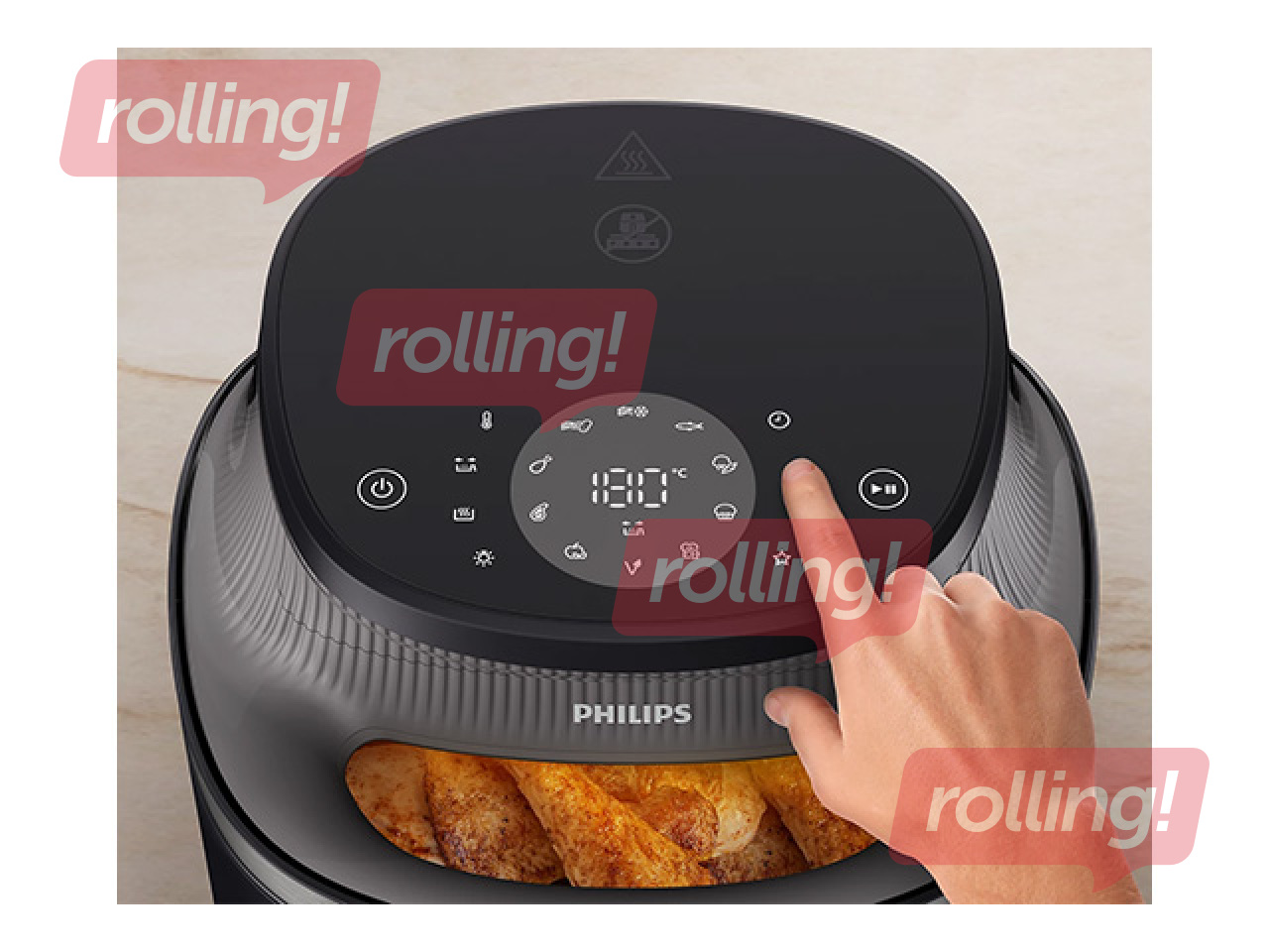 Kuumaõhufritüür Philips 1400W, 4,2 l, must